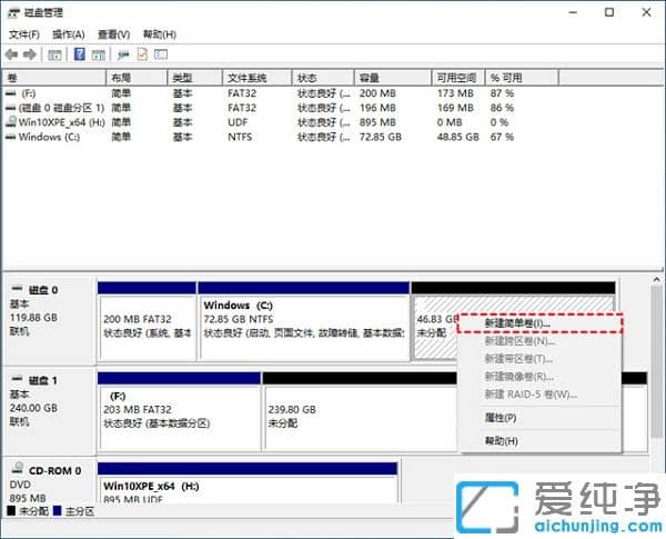 win10只有c盤(pán)怎么增加分區(qū)