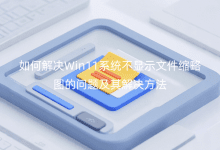 如何解決Win11系統(tǒng)不顯示文件縮略圖的問題及其解決方法