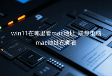 win11在哪里看mac地址_聯(lián)想電腦mac地址在哪看