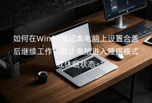 如何在Win11筆記本電腦上設(shè)置合蓋后繼續(xù)工作，防止電腦進(jìn)入睡眠模式或休眠狀態(tài)